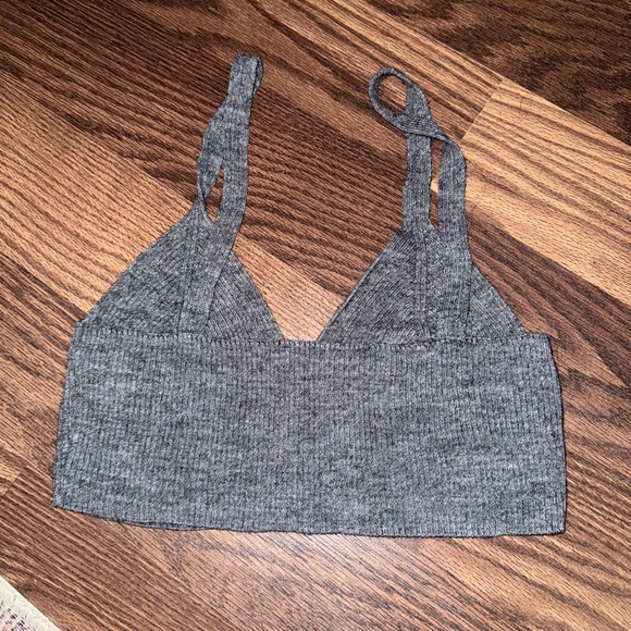 Zara Charcoal Knit Top - Picture 2 of 3